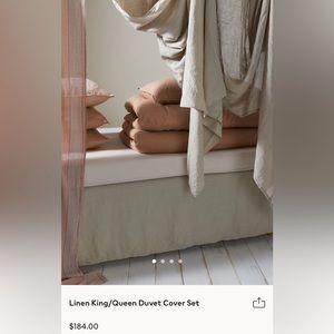H&M linen duvet cover set size King. New with tags